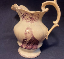 King William IV 1831 Coronation Staffordshire Jug Pitcher China Vtg Porcelain picture
