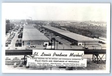 c1950's St. Louis Produce Market Fruits Vegetables Wholesale RPPC Photo Postcard picture
