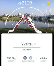 Pokémon Go-Shiny Yveltal-Background Tainan -Trade Registered, 30 Days Or 1m  picture