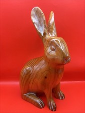 Vintage Sarreid Ltd Spain Wood Carved Rabbit Figurine Statue 12