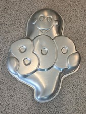 Vintage 1988 WILTON BOO Ghost Halloween Cake Baking Pan Retired 2105-1031 EUC picture