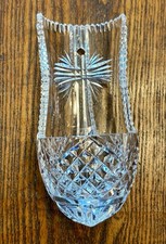Heritage Irish Lead Crystal Holy Water Font 7” Tall Excellent Condition picture