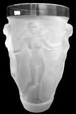 Nachtmann Frosted Crystal Nymphs Vase 24%  Vintage Glass Vase Germany picture