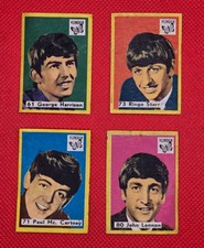 Beatles Matchbox Vlinder Labels 1964 Cards Set of 4 McCartney Lennon Harrison picture