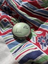 Vintage 1930s Luxor Rouge Compact Green Enamel Rose w/INTACT Makeup and Puff picture
