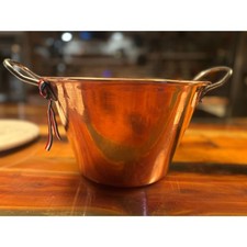 French Pastry Chef LARGE 100% SOLID COPPER Jam Pot. picture