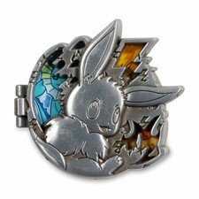Pokémon Center Eevee Vaporeon Jolteon Flareon Hinged Enamel Lapel Pin picture