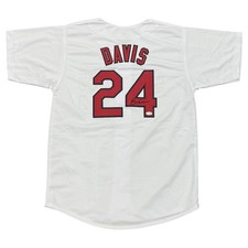 Eric Davis Autographed St. Louis (White #24) Custom Stitched Jersey - JSA picture
