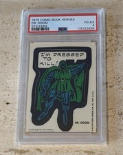 1975 Topps Marvel Doctor Doom PSA 4 RC Rookie - Comic Book Heroes Stickers picture