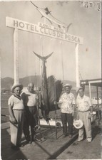 SWORDFISH CATCH acapulco mx real photo postcard rppc mexico hotel club de pesca picture