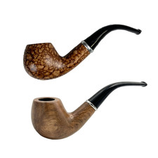 2 Durable Wooden Wood Smoking Pipe Tobacco Cigarettes Cigar Pipes Enchase Gift D picture