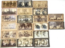 Lot of 20 Antique 19th Century Stereoview Slides - People/Places - 7