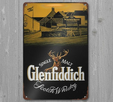 Glenfiddich Scotch Whiskey 8 x 12 Vintage Novelty Metal Sign Made In USA picture