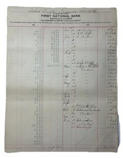 Roseville, Illinois First National Bank 1917 Receipt, Masonic Lodge picture