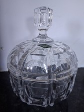 Viintage Shannon Crystal Covered Candy Dish - 24% Lead Crystal made in Slovakia picture