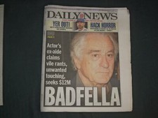 2019 OCTOBER 4 NY DAILY NEWS NEWSPAPER - ROBERT DENIRO EX-AIDE CLAIMS VILE RANTS picture