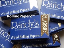New 10 PACKS - Randy's CLASSIC 1 1/4 Size - WIRED Cigarette Rolling Papers picture