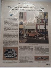 Vtg. 1931 Ford De Luxe Phaeton Why you can drive the New Ford Thousands of Miles picture