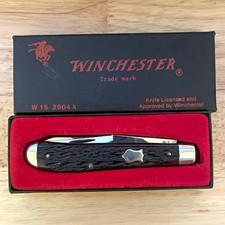 Winchester W15 2904 2-Blade Slipjoint Pocketknife Wood Handle, Stainless, 1998 picture