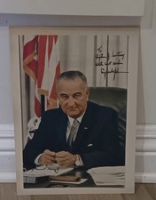 Rare Lyndon B. Johnson Magazine Photo Hand Signed - President - Great Autograph picture