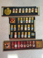 Vintage USSR Soviet IIHF World Hockey Championship Pin Lot Moscow 1979 1986 picture