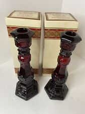 Set of 2 AVON 1876 Cape Cod Collection Candlestick Holders 8.5” Cologne Decanter picture