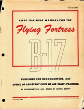 1944 B-17 Flying Fortress Pilot Training Manual PDF on DVD (208pg + Bonus PDF) picture