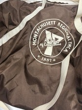 Vintage 1987 Montachusett Regional YMCA Drawstring Gym Bag Brown Centennial  picture