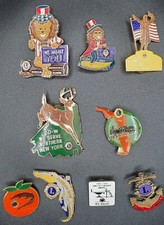 PINS VINTAGE LIONS CLUB SET OF 9 picture