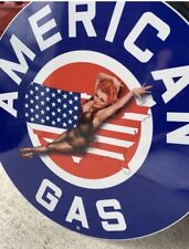 Top Quality AMERICAN GAS oil vintage reproduction Garage Sign picture