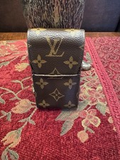 Authentic LOUIS VUITTON Etui Cigarette Case Monogram Canvas Brown Vintage picture