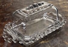 Vintage 1/4 Pound Covered Butter Dish with Beaded Top by Imperial Candlewick picture