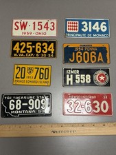Original 1950's Wheaties Mini License Plates Cereal Premiums Bicycle Lot picture