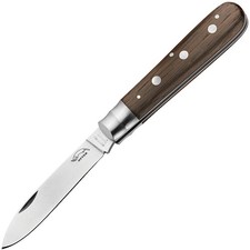 OTTER-Messer 3-Rivet Smoked Oak Folding Carbon Steel Pocket Knife 169 picture