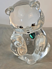 Fenton bear w/emerald heart decorated by D. Robinson picture