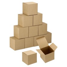 Patikil 10-Pack 2X2X2 Inch Mini Kraft Paper Storage Boxes, Small Square Paper G_ picture