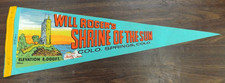 VINTAGE 1960s WILL ROGERS SHRINE OF THE SUN PENNANT 23