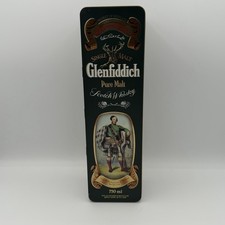 Vintage Glenfiddich Pure Malt Scotch Whisky Tin Empty Scotland Collectible picture