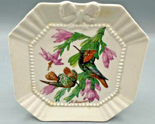 Vintage Hyalyn Porcelain Wall Pocket Planter Hummingbird Fuchsia by R. Limmer picture