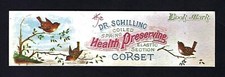 c1890's Trade/Advertising Book Marker, Dr Schilling Coiled Spring, Corset, Birds picture