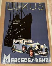 LUXUS (“Luxury”) Mercedes Benz Art Poster VINTAGE picture