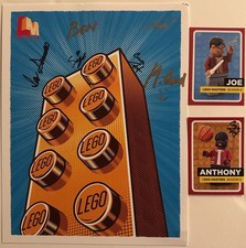 SDCC 2025 Exclusive LEGO Masters Season 5 Builder Cast Signed Print w/cards auto picture