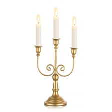 Sziqiqi Gold Candelabra Candle Holders for Wedding Christmas, 3 Arms picture