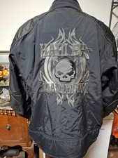 Harley Davidson Men's Willie G Tribal Skull Reflective Riding Jacket XXXXL EUC picture