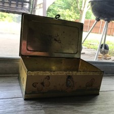 Vintage Artstyle Chocolates Tin Made in USA Butterflies Nice picture