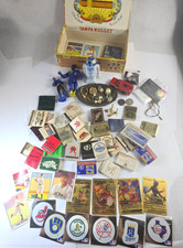 ESTATE JUNK DRAWER LOT GOLD COINS Matchbooks Jewelry Cards Toys & MORE AD picture