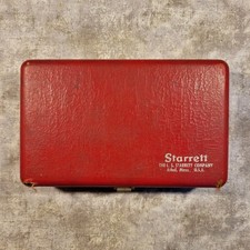 Vintage Starrett 384 Steel Parallel Set 4 Pair 8 Pc Machinist Tool Red Case USA picture