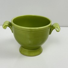 Vintage Fiesta Chartreuse Open Sugar Bowl 1950s Homer Laughlin Fiestaware picture