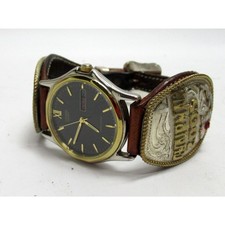 VTG Citizen 5500-S24361 Watch W/Rodeo Silversmith Watch Band Leather Oregon picture