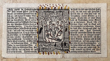 RARE 16TH CENTURY WOODCUT DEVOTIONAL PRAYER CARD HOLY BLOOD JESUS CHRIST COLORED picture